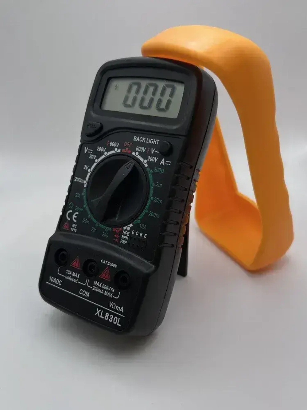 Мультиметр цифровой XL830L с прозвонкой, тестер тока и напряжения до 600В, электрический вольтметр, амперметр токоизмерительный портативный для авто и электромонтажа