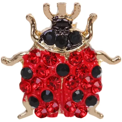 Брошь «GOLD Podarok», Божья коровка, цвет как на фото, 2.1*1.8см (символ Удачи)