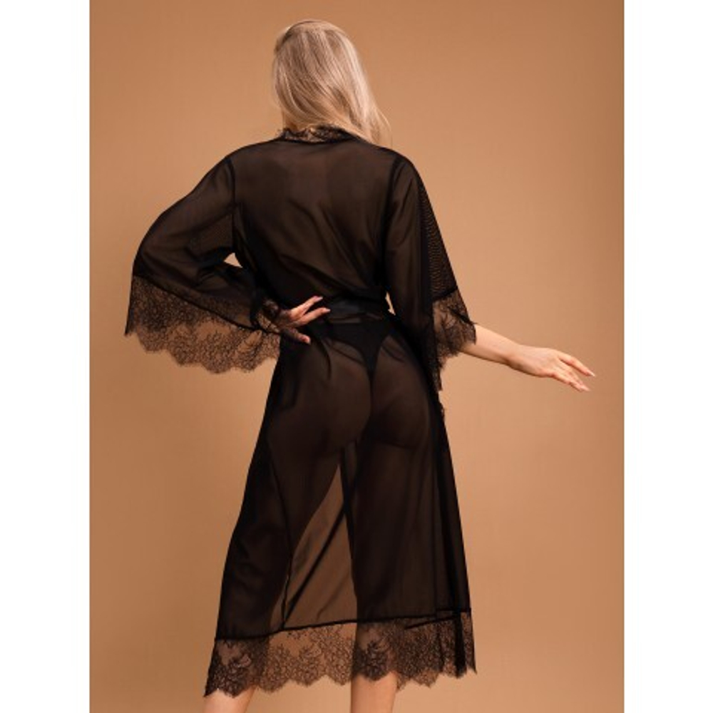 Элегантный пеньюар с отделкой кружевом (Muse) (XXL/XXXL)