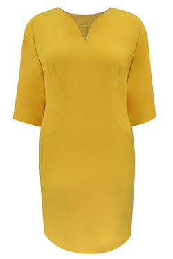 Повседневное платье 1697ЮП, горчичный #184Гор051697ЮП