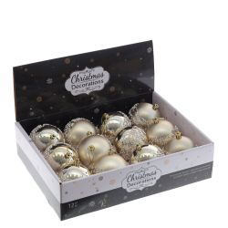 GAEM Набор из 12шт Украшение новогоднее "Шар", D 8 см, L35 W27 H8,5 см