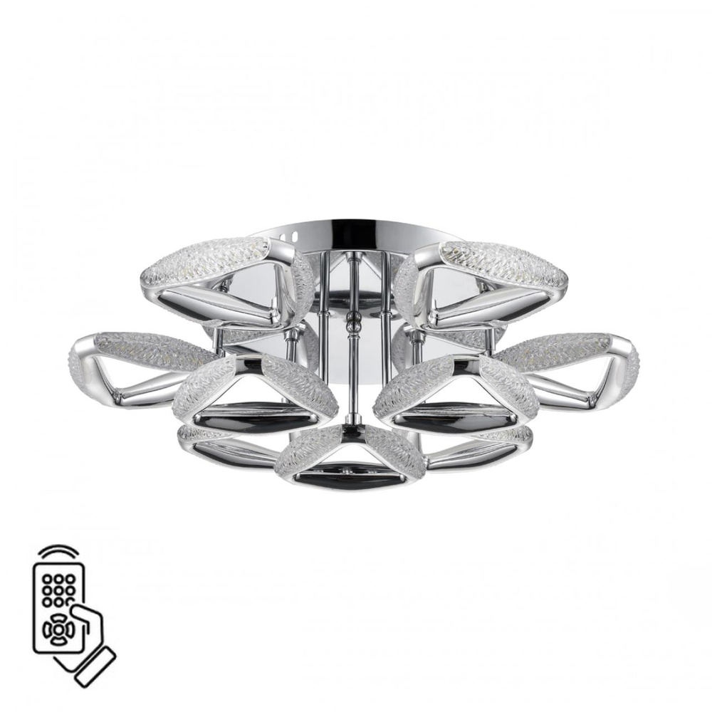 8239/9CL LEDIO LN25 000 хром, металл/пластик Люстра потолочная с ПДУ LED 120W 3000-6000K 220V RUANA