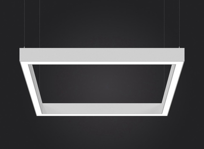 Подвесной LED светильник "Квадрат" LP85-FRAME-Q-1200 128Вт 3000К белый 9752Лм 1208х1208х80мм DIOLUM