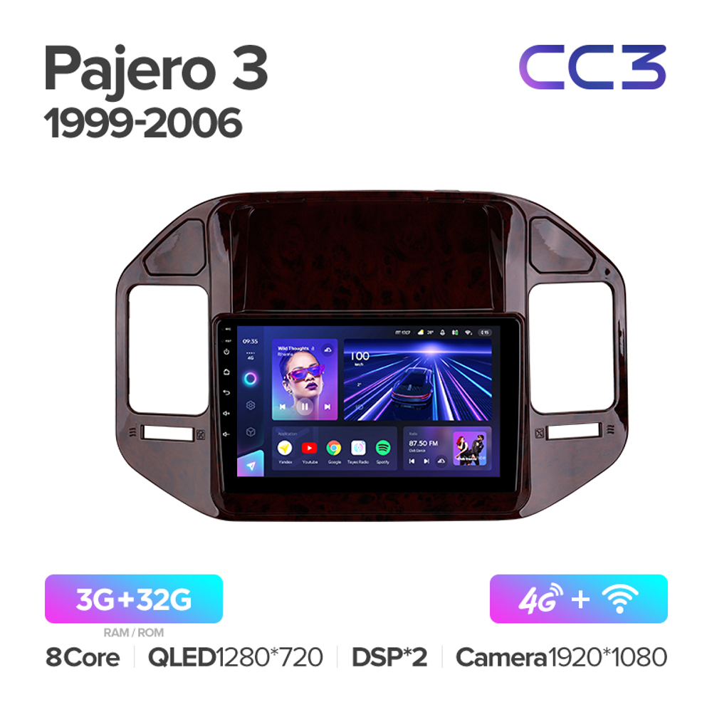 Teyes CC3 9" для Mitsubishi Pajero III 1999-2006