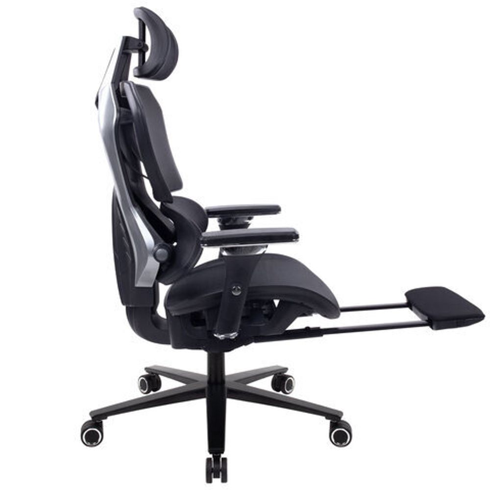 Кресло ATRONE (АТРОН) "Optimus ER-707", адаптивный механизм со слайдером, сетка, черный/серый, 532967