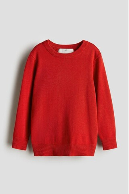 H&M Хлопковый свитер, красный