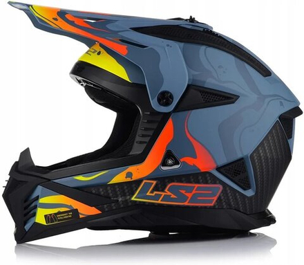 Мотошлем LS2 MX708 Fast II Wash, темно-серый, матовый