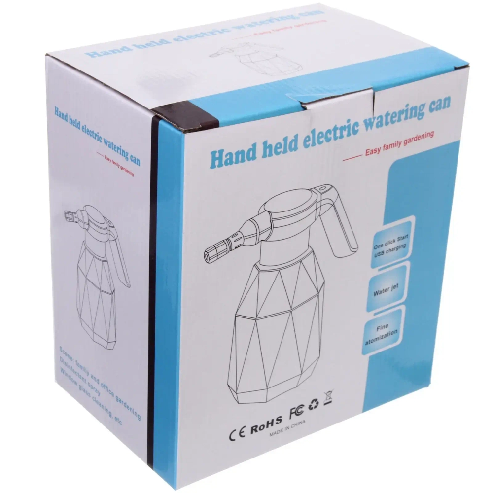 Опрыскиватель аккумуляторный 2л цвет розовый USB QW1A