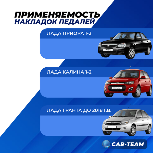 Накладки на педали металлические "Sal-Man" красные (под E-GAS) на Лада Приора, Гранта, Калина 1, Калина 2 (арт. 01428)