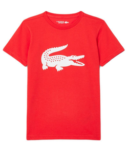 Футболка для мальчика теннисная Lacoste Boys SPORT Tennis Technical Jersey Oversized Croc - красный