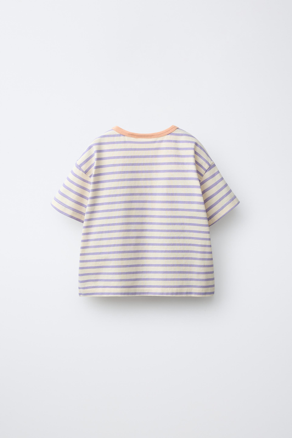 ZARA ФУТБОЛКА В ПОЛОСКУ, ЦВЕТ МАЛЬВЫ