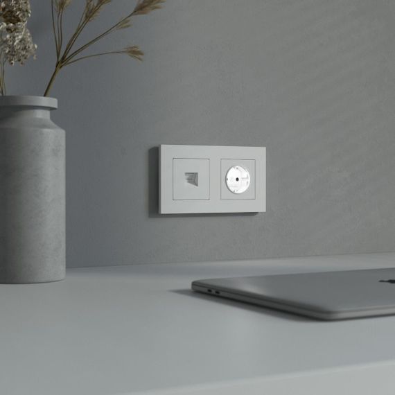 Розетка с подсветкой Werkel белый a069612