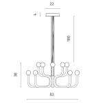 Подвесная люстра Divinare FLORIANA 8194/06 LM-94