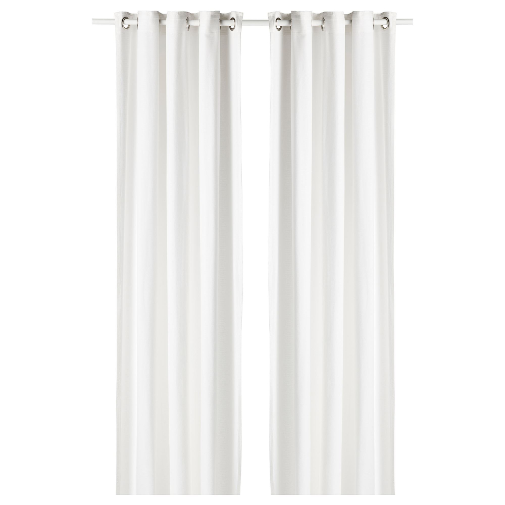Комплект штор IKEA MOALINA (МОАЛИНА), Белый, 145x250 см, 2 шт