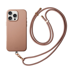 Чехол Uniq COEHL Muse Leatherette with Strap MagSafe для iPhone 16 Pro розовый (IP6.3P(2024)-MUSMDNUD)