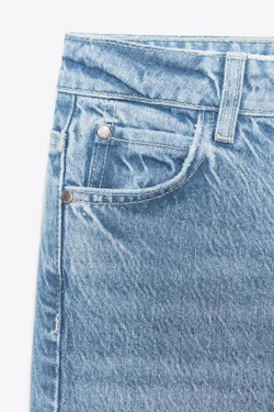 ZARA ДЖИНСЫ Z1975 BOOTCUT СО СРЕДНЕЙ ПОСАДКОЙ, ВЫЦВЕТШИЙ СИНИЙ