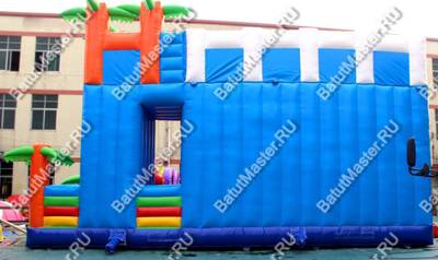 Надувной батут горка "Парк Юрского периода"