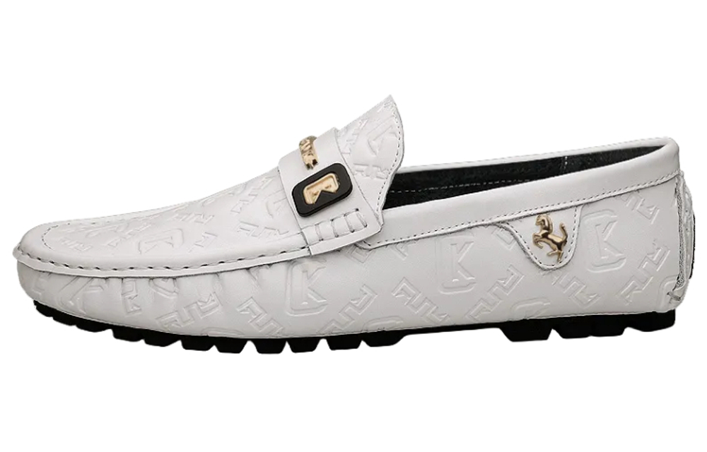 CKVUSAMG Cow Split Leather Gommino Loafers Men"s