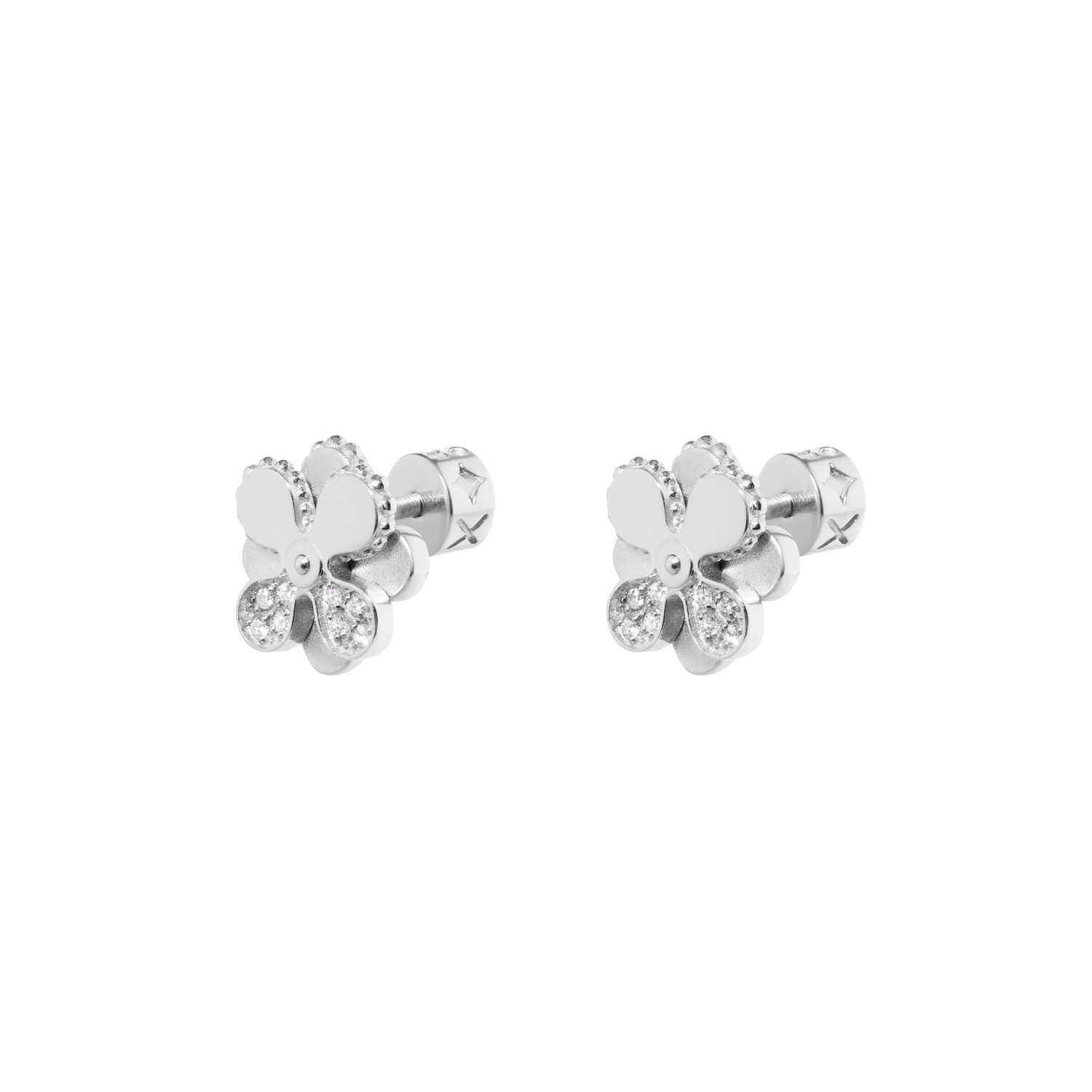Серьги Flowery Gear Earring - Silver