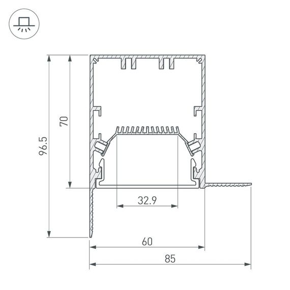 Коннектор L-образный внутренний Arlight SL-Linia55-Fantom-EDGE 030136
