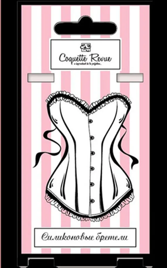 Бретели силиконовые (с пластиковым крючком) 12 мм - 38004