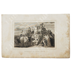 АНТОНИО РОКА. Похороны Юлия Цезаря. Гравюра. Испания, Мадрид. 1854–1859 г.