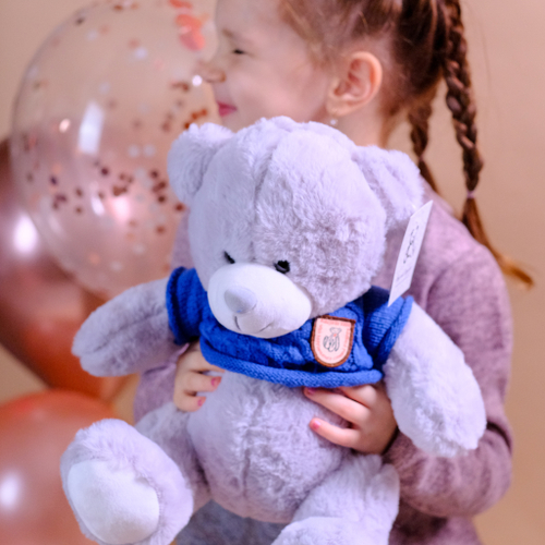 Купить Медведь в синем свитере 28см