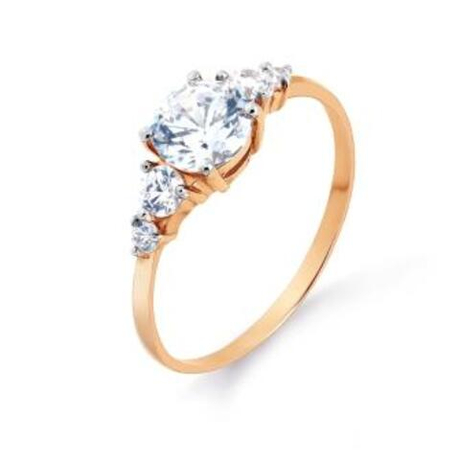 Кольцо из золота с фианитами