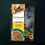 Ломтики в соусе курица со сладким перцем, 75г влажный корм для кошек Sheba