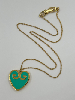 Кулон Сердце с бирюзовой эмалью Givenchy