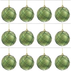GAEM Набор из 12шт Украшение новогоднее Шар "Алмазная сетка", D 8 см, L35 W27 H8,5 см