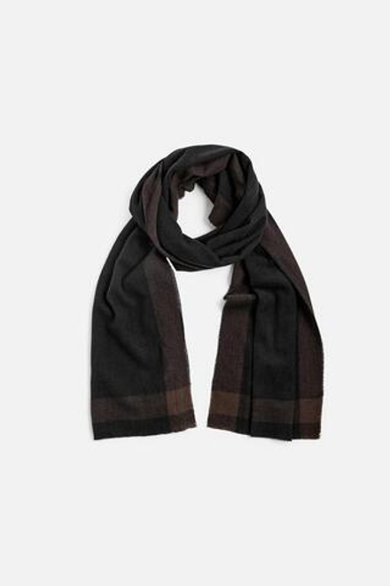 ZARA ШАРФ В КЛЕТКУ, ЧЕРНЫЙ