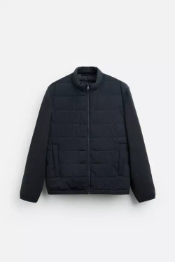 ZARA КУРТКА С ЛЕГКИМ НАПОЛНИТЕЛЕМ, МОРСКОЙ СИНИЙ