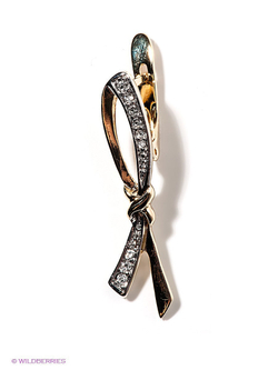 "Пуассон"  серьги в золотом покрытии из коллекции "Фаворитка" от Jenavi  с английским замком