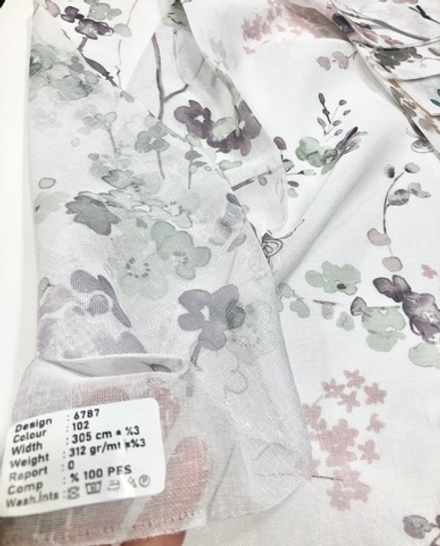 Тюль лен Megara арт. 6787 (высота 305 см, Турция)