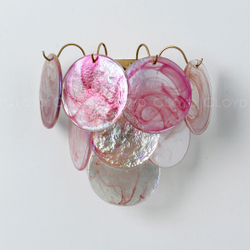 Бра Cloyd LINZE-B W2 / выс. 32 см - латунь - розов.стекло (арт.20481)