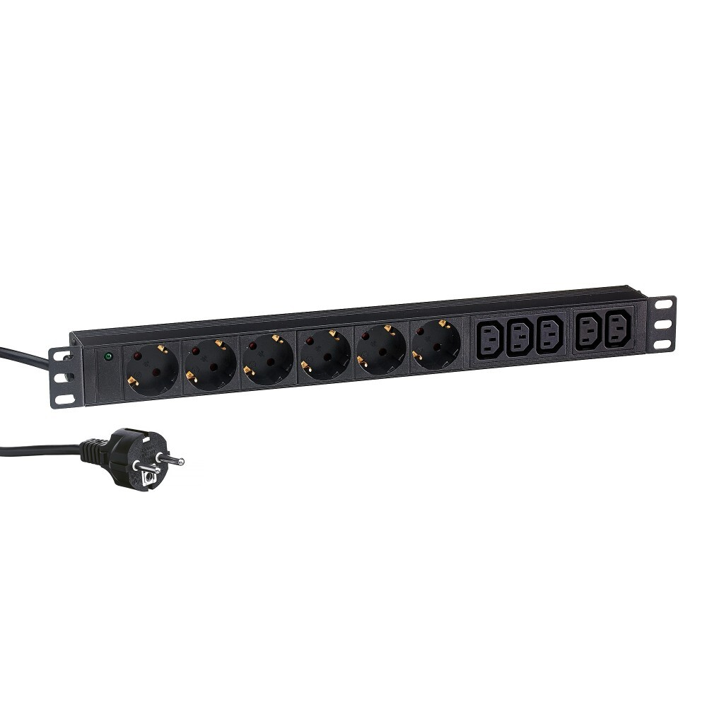 Блок розеток горизонтальный ExeGate ServerPro PDU-19H011 AI-5С-136S-EU2.5CU