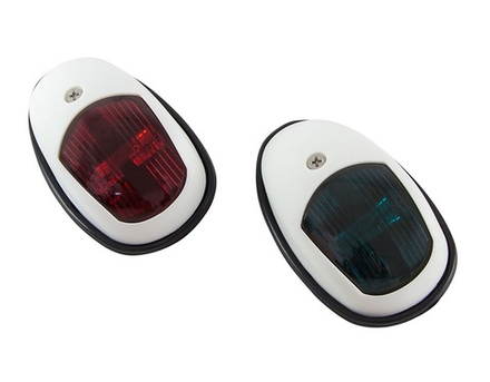 Огни ходовые 89х55 мм комплект (красный, зеленый), белый