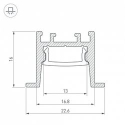 Профиль встраиваемый Arlight SL-COMFORT 031768