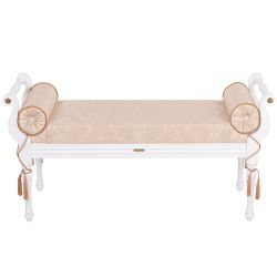 Банкетка Флоренция Белый Каледония Даймонд Айвори