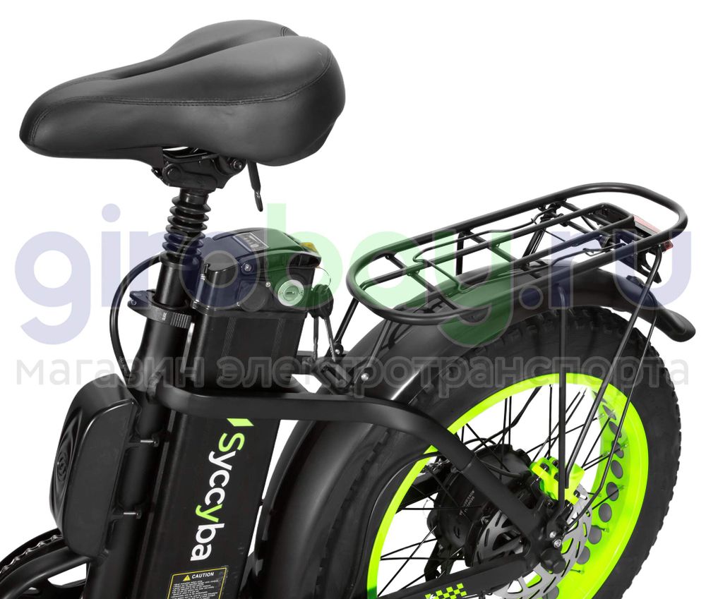 Электровелосипед Syccyba F11 Pro 2025 года (48V/15Ah) - Салатовый обод фото №7