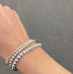 браслет с серебряными шариками 5 мм