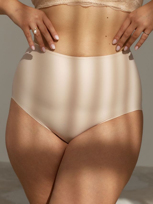 Трусы Бесшовные Макси Бежевые