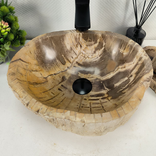 Раковина из окаменелого дерева OD-64417 39*32*15 0174