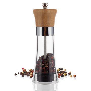 Мельница для специй Kamille КМ-7064 из стекла и бамбука