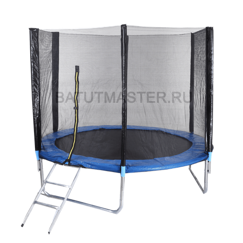 Батут с сеткой и лестницей, диаметр 10 футов