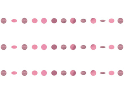 Гирлянда Круги Pink блеск