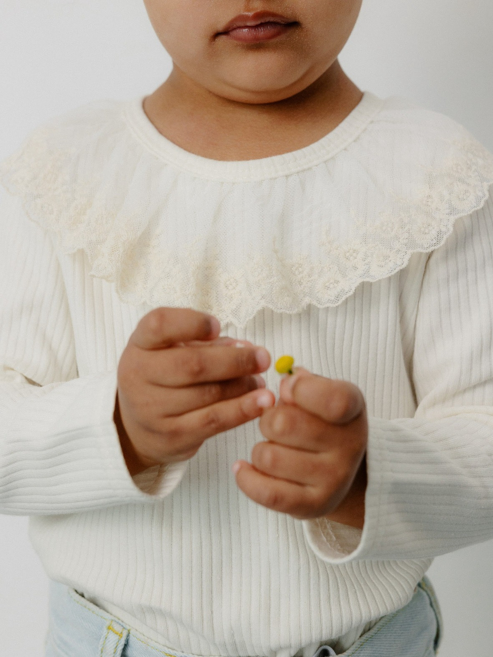 Лонгслив с воротником, Молоко