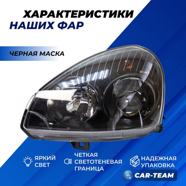 Фары Лада Приора передние с 2-мя Bi LED модулями, черная маска