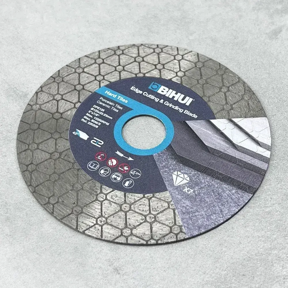 Алмазный диск для заусовки плитки под 45, BIHUI, 125мм